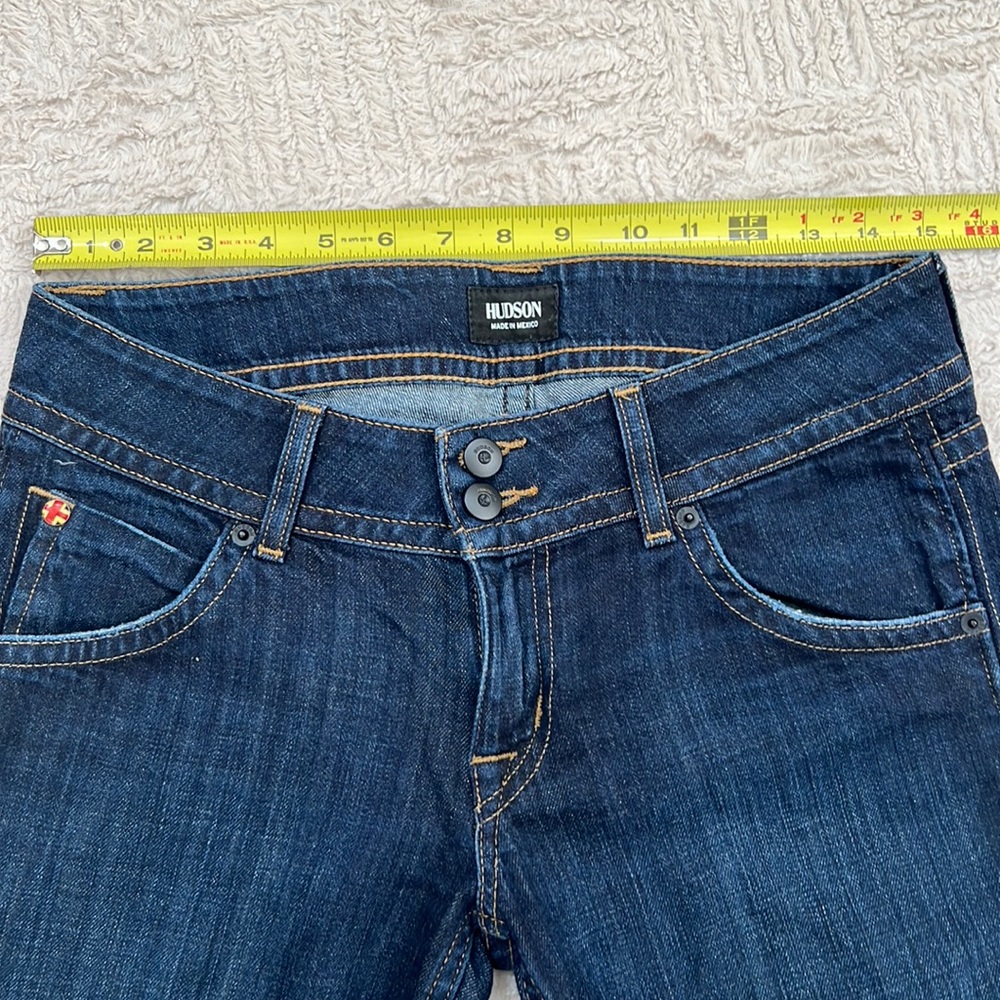Hudson Jeans, size 28 bootcut, back flap pockets, dark wash EUC - Picture 13 of 16
